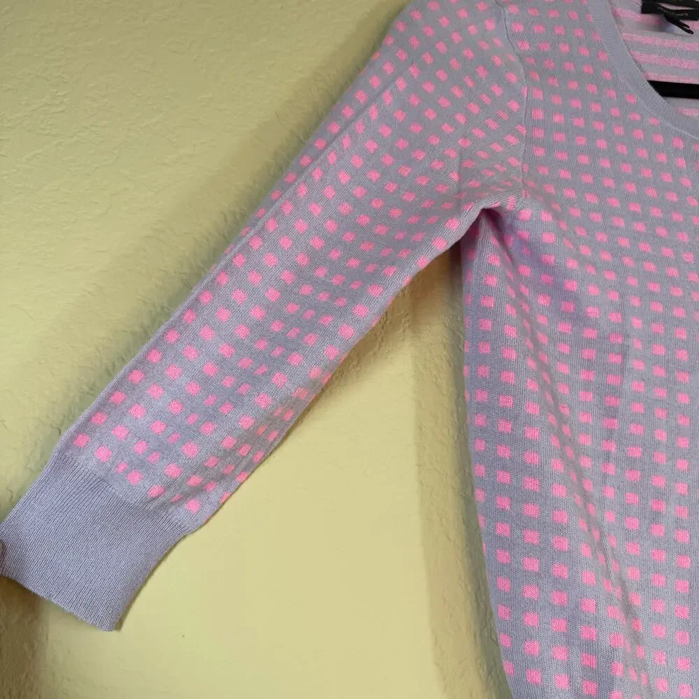 J. Crew Italian Cashmere Sweater Cardigan Women Small Purple Pink Preppy SOFT